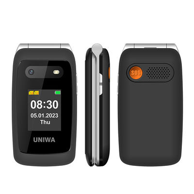 UNIWA V202T Preto Pessoa Idosa Smart Phone 1450mAh Botão SOS Alta Força