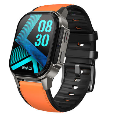 Slot de cartão SIM 4G Smart Watch V4.2 BLE Bluetooth Android Sports Watch Faixa de silicone
