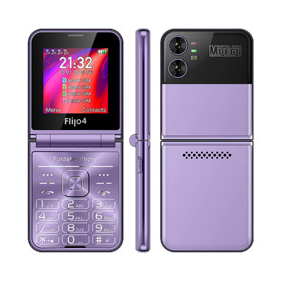 Idoso F265 2.55' 4 SIM Cards Flip Button Telefone 1400mAh Câmera Bluetooth FM Rádio 2G