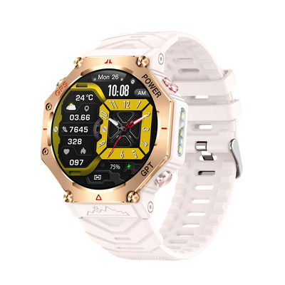 KC91 GPS relógio inteligente 1.39'suporte de tela GPT lanterna Bluetooth múltiplos desportos