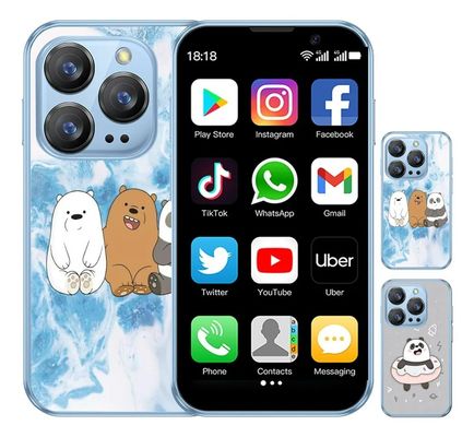 Bom preço. A8 Pro-a 3.0 polegadas Mini 3g Telefone vermelho 2+16g Android 9.0 Kids Telefone Móvel aniversário presente dar adesivos on-line