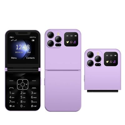 Bom preço. 2G Feature Phone A50 PRO com MTK CPU 2.4 polegadas tela 1350mAh Flip Design e Speed Dial on-line