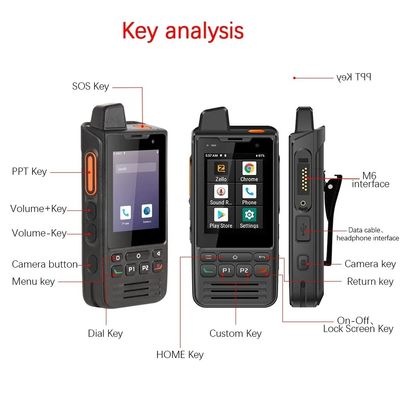 Bom preço. UNIWA F60 Zello Walkie Talkie IP68 Smartphone Android 9 2.8'' 1+8GB FM Rádio 5300mAh 4G PTT GPS on-line