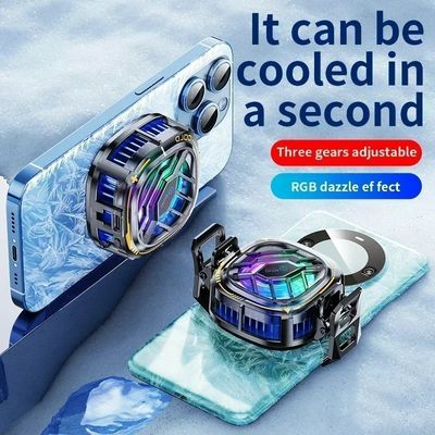 Bom preço. X76 Telefone Móvel Semicondutor Magnético Back-Clip Radiador Universal de Refrigeração 5000/min Velocidade Display Digital para IOS Android Jogo PUBG on-line
