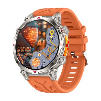 Bom preço. GPS AMOLED 650Mah 3ATM Impermeável rastreamento de fitness BT Chama Smartwatch profissional de esportes on-line