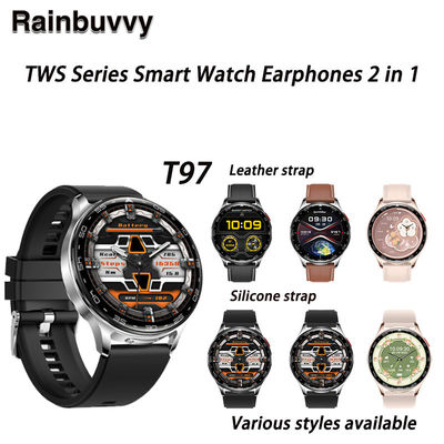 Bom preço. T97 TWS 2 em 1 Bluetooth Fones de Ouvido HIFI 9D Qualidade do Som Relógio de Monitorização de Exercício de Saúde on-line