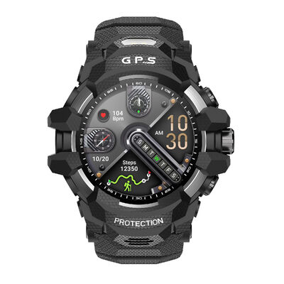 PG999 GPS AMOLED tela de 1,43 polegadas 30m impermeável smartwatch sistemas IOS / Android