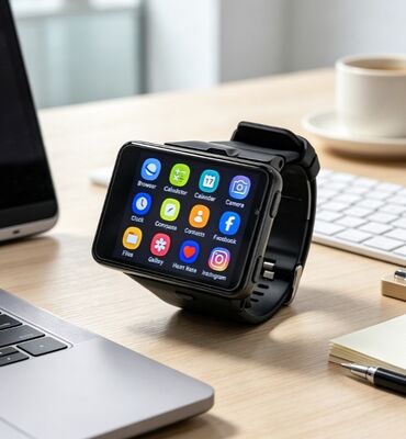 Smartwatch 4G S999 mais tela sensível ao toque grande câmera dupla 64GB ou 128GB