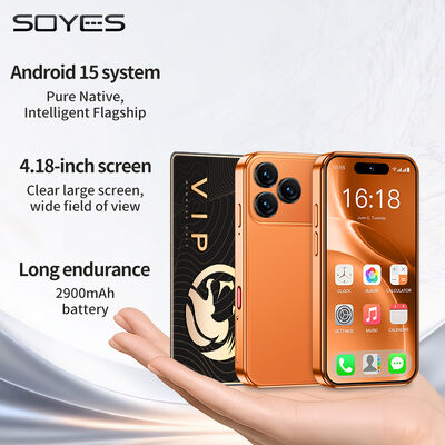 Bom preço. XS19MAX mini 4G smartphone octa-core dual SIM Android 15 Bluetooth 5.0 WiFi Tipo-C 4.18 polegadas 2900mAh online