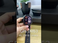 DM63 Assistentes de voz 4G LTE Smart Watch 2.13'' HD Monitoramento de atividade de tela