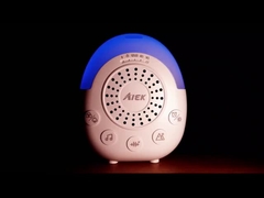 Máquina de barulho branco de bloqueio infantil com luz noturna de cinco cores 30 sons calmantes Função de temporizador
