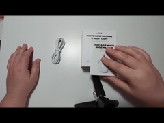 Máquina de barulho branco de bloqueio infantil com luz noturna de cinco cores 30 sons calmantes Função de temporizador